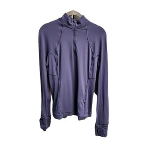 Lululemon It's Rulu Run Half Zip Women 8 Blue Run Golf Course Hike Base Layer
